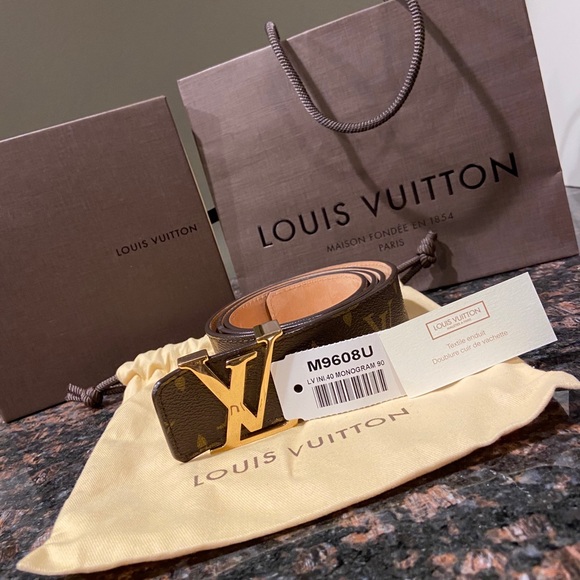 Men’s Louis Vuitton LV Initials Monogram Belt 36 - Picture 6 of 14